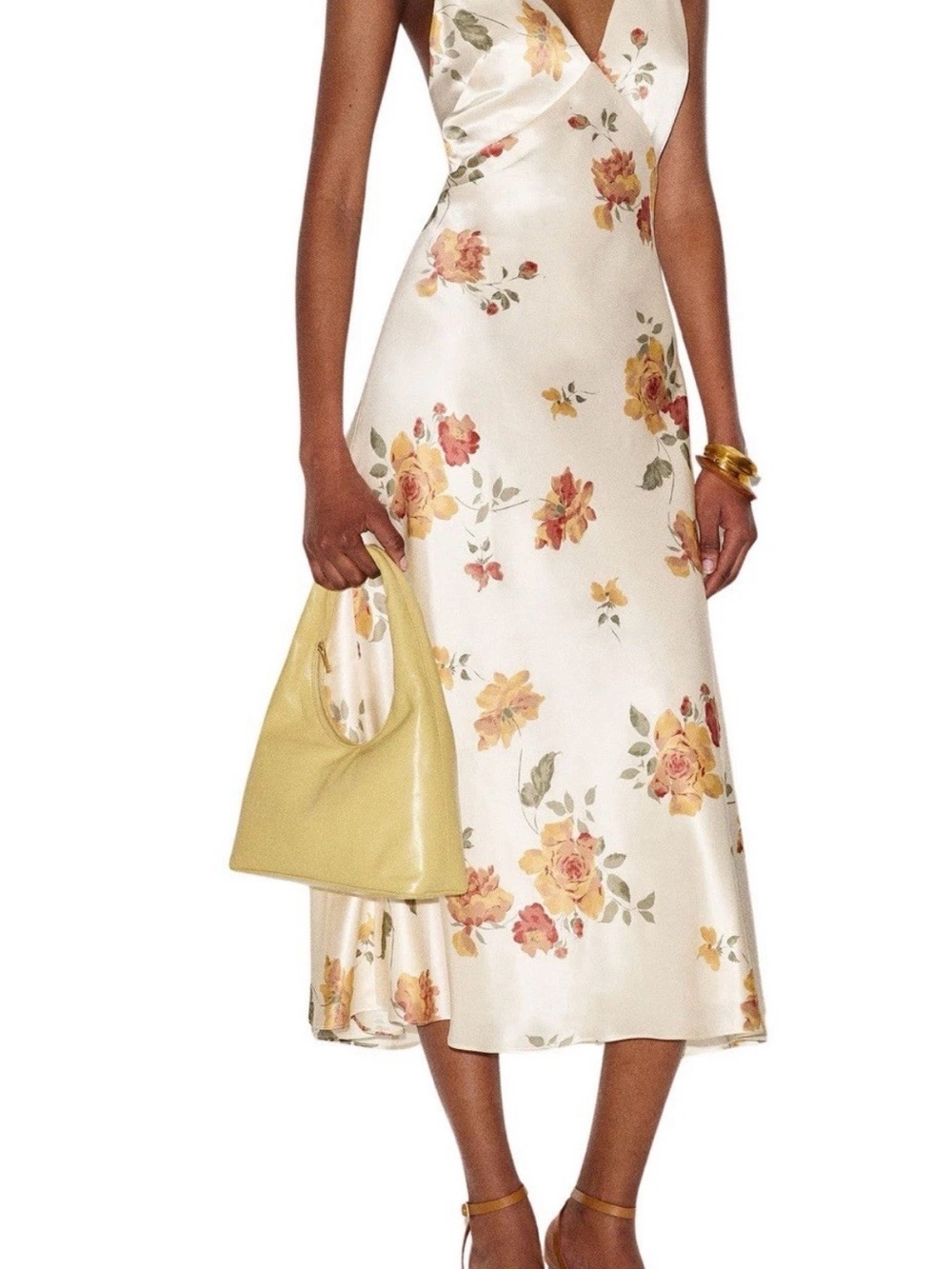 Reformation Anaya Floral Silk Dress Size Medium